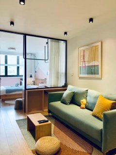 福州台江33平米长条形小公寓北欧风格装修效果图