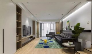 简洁清新88平小户型三居室现代风格装修案例