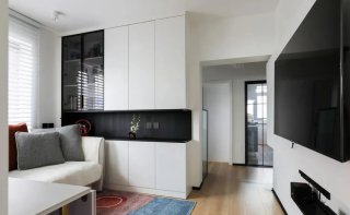 60平米两居室小户型简约风格装修设计效果实拍图