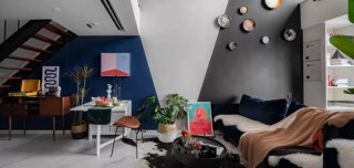 45㎡北欧风格loft单身公寓新房装修效果图案例