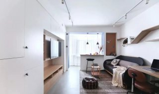 48㎡单身公寓北欧风格装修效果实拍案例