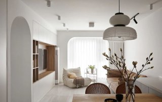 78平清新三居室现代简约风格装修设计效果实拍图