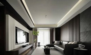 118㎡超大一居室豪宅现代简约风格装修设计实拍图案例