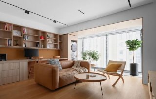 台江区91平米实用两居室原木风格装修设计效果图