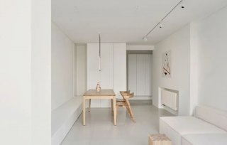 80平米清爽两居室现代极简风格装修设计效果图案例