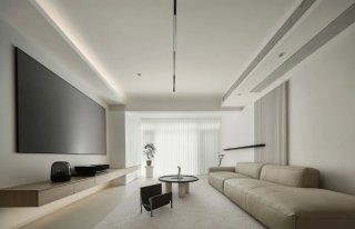 135平米素色调三居室现代风格装修设计实拍图