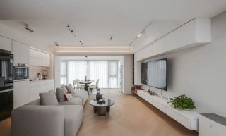120平四居室现代简约风格装修设计效果实拍图案例